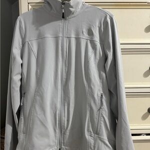 North face grey wind breaker rain coat